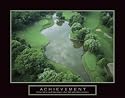 Achievement - Golf Course by Unknown. PLAQUE MOUNTED. 23.17 inches width by 16.28 inches height. Highest Quality Art Poster Print