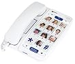 Geemarc Clearsound PhotoTel T�l�phone filaire Touches extra-larges avec Photos amplifie Blanc