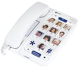 Geemarc - Clearsound - PhotoTel - T&eacute;l&eacute;phone grosses touches avec Photos amplifie - Blanc