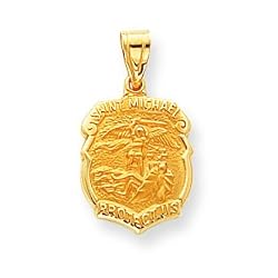 14k Saint Michael Medal Pendant