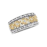 14K Two Tone Gold 1/4 ct. Diamond Bridal Anniversary Band