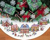 Gingerbread Land Tree Counted Cross Stitch Tree Skirt Kit