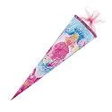 Nestler 7853385s - Schultüte Barbie Musketiere mit Glimmerlack 12-eckig, kasch. Lackkarton (Organza), 85cm