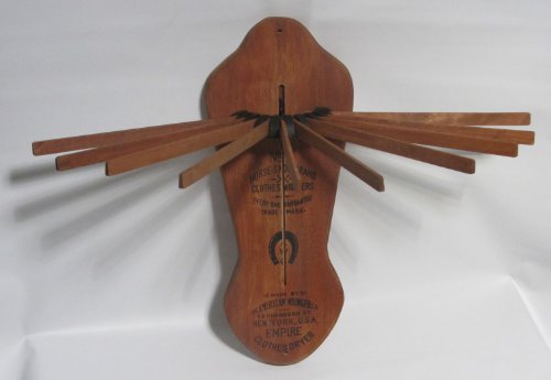 Image of Vintage Style Wall Mounted Clothes Drying Rack