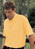 Big Mens 100% Spun Polyester Jacquard Golf Polo Shirt featuring UltraCool (Big & Tall and Regular S