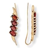 Garnet 14k Gold Ear Pins