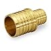 Everflow EPRC3412-NL 3/4 Inch X 1/2 Inch Lead Free Brass Straight Coupling with Pex Ends, Barb Connection, Compatible with PEX Pipe, Low-Cost plumbing Connection System, Durability, Easy to Install