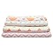 PREMIUM SOFT FOUR PACK MUSLIN SWADDLE BLANKETS - 4 Baby Girl Receiving Blankets - Large 47x47 Swaddling Blanket - Cotton Baby Swaddle Wrap For Girls - 100% Soft Cotton Pink Baby Blanket Set
