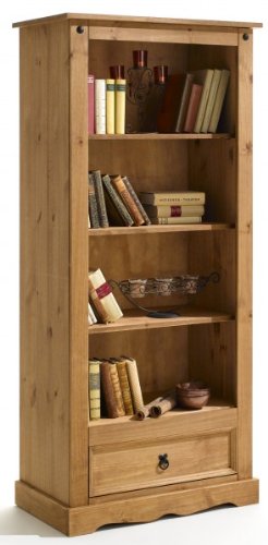 Mexico Möbel Bücherregal im Mexiko Stil, Pinie massiv