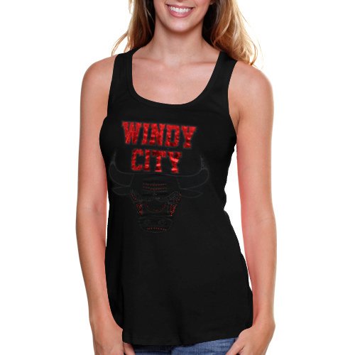 NBA Chicago Bulls Ladies Toned Down Fan Tank Top - Black (X-Large)