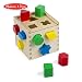 Melissa & Doug Shape Sorting Cube - Classic Wooden Toy With 12 Shapes