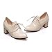 Latasa Womens Elegant Mid-Heel Chunkt Patent Leather Lace-up Oxford Shoes