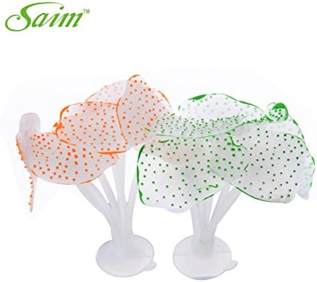 Saim Glowing Effect Artificial Coral Plant for Fish Tank, Decorative Aquarium Ornament
