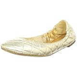 ALL BLACK Womens Diamond Quilt Ballet Flat