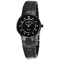 Skagen Ceramic White Label Women's Quartz Watch with Black Dial Analogue Display and Black Ceramic Bracelet 572SBXBC