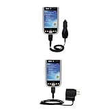 Essential Kit for the Dell Axim X50 - includes Car and Wall Charger with Rapid Charge Technology - Gomadic Brand w/ TipExchange Technology