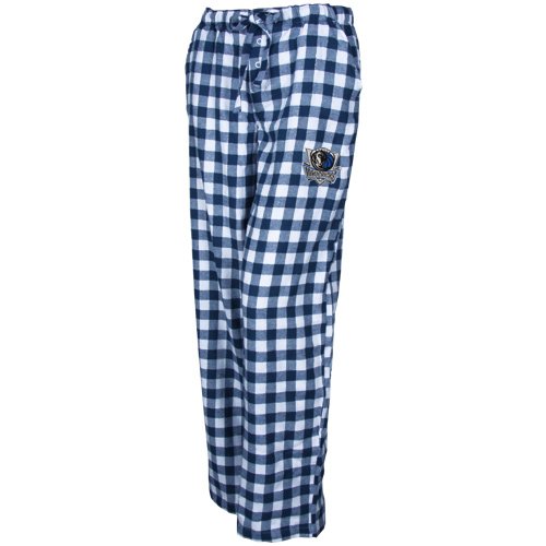 Dallas Mavericks Ladies Navy Blue-White Paramount Plaid Pajama Pants (Small)