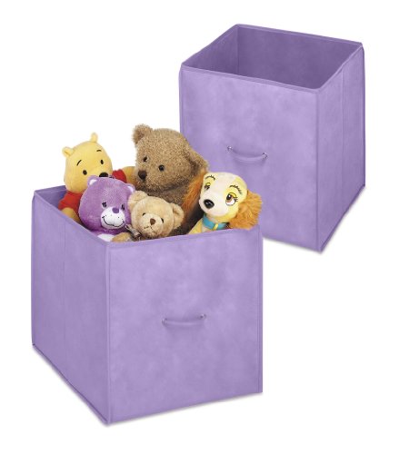 Whitmor 14-Inch Collapsible Cube, Purple 2-Pack