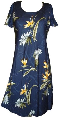 Bamboo Paradise Women's A Line Cap Sleeve Short Tank Dress in Navy Blue - XL