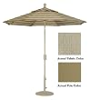 9' Crank Tilt Patio Market Umbrella - Champagne: Champagne Linen