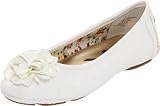 AK Anne Klein Sport Women's Bloom Ballet Flat,White,6.5 M US