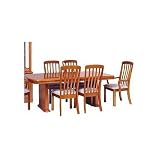 Home Elegance 1350-7 Somerset Collection 7 Piece Dining Room Set Oak Finish