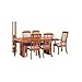 Home Elegance 1350-7 Somerset Collection 7 Piece Dining Room Set Oak Finish
