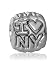 I Love ID, Indonesia Charm Bracelet Bead, Engraved, Solid Sterling Silver