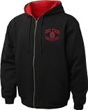 NCAA Men's Ohio State Buckeyes Craftsman Thermal Lined Hooded Workwear Jacket, Black/Red, X-Large
