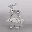 Silver Reindeer Christmas Holiday Stocking Holder