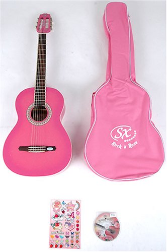 Childrens Toyshop  Musical Instruments : SX GRC1K CPK Gypsy Rose Pink Acoustic Guitar Package