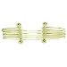 18kt Gold Over Sterling Silver 7 Row Alternating High Polish and Rope Twist Wire Cuff