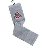 NCAA Ohio State Buckeyes Gray Embroidered Face/Club Golf Towel