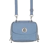 baggallini Women's SICS542 Sicily Bagg Purse,Steel Blue/Leaf Green Crinkle Nylon
