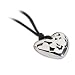 316L Stainless Steel Heart Pendant on Satin Necklace
