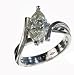 18ct White Gold Ladies Single Stone Diamond Marquise Ring