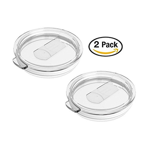 2 pack TOP QUALITY SIC LIDS with sliding lids For 30oz, Spill and Splash Resistant Lid and Straw friendly with Slider Closure for 30 oz. Tumblers - Fits YETI, Fits RTIC, Rambler Perfectly (ONLY LID)