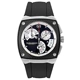 TechnoMarine Mens KRA02 Kra Carbon Fiber Black Dial Rubber Strap Watch by TechnoMarine