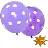 YazyCraft Purple Polka dot Balloons 20 count