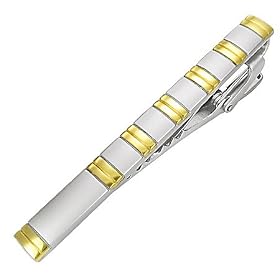 The Stainless Steel Jewellery Shop - Fashion 2-tone Tie Clip - Includes FREE... by 