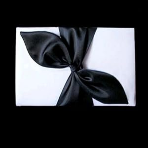 Black Satin Bow White Wedding Bridal Reception Guest Book