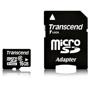 discount Transcend 16 GB microSDHC Class 6 Flash Memory Card for sale