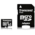 Transcend Hi-Speed Micro SDHC 16GB Class 6  Speicherkarte mit SD Adapter [Amazon Frustfreie Verpackung]