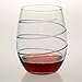 Susquehanna Glass Spiral Stemless Wine Glasses, Set of 4