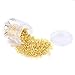 BEADNOVA 4mm Gold Plated Open Jump Rings with Plastic Acrylic Jar Container for Jewelry Making (1000pcs)