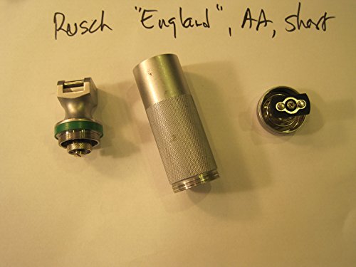 Rusch "England" fiberoptic laryngoscope handles for AA batteries