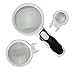 Magnifying Glass Illuminated LED Handheld Set 2.5X 5X 16X Magnification Power Magnifier for Senior Reading Computer Repair Newspaper Articles Stamps Maps and Hobbies