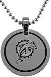 Miami Dolphins Circle Pendant with Chain