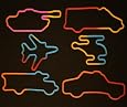 Tie Dye Military Rubber Bands Jet Tank Car - Glow In Dark