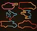 Tie Dye Military Rubber Bands Jet Tank Car - Glow In Dark